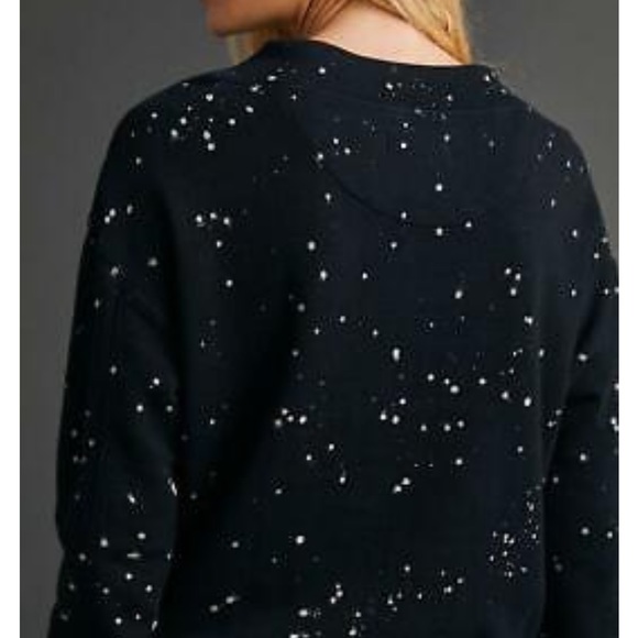 Anthropologie ELAYNA Pilcro Sz Small black sweatshirts - Picture 3 of 7